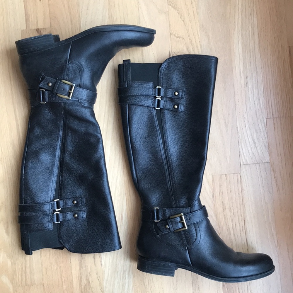 Naturalizer | tall black leather boots | size 7